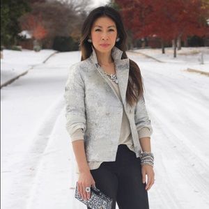 CAbi Chalet Jacket cream with silver foil size 0